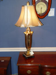 image of gold tulip lamp