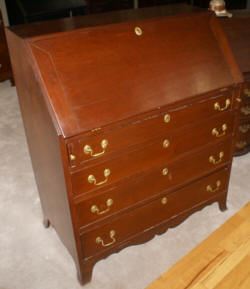 Period slant lid Governor Winthrop desk early 1800s 