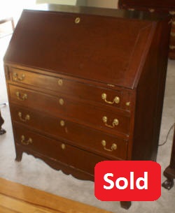 Period slant lid Governor Winthrop desk early 1800s 