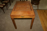 antique mahogany inlaid backgammon table