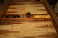 antique mahogany inlaid backgammon table