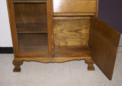 Antique solid oak side by side