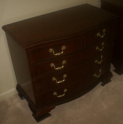 matched pair of Baker Furniture mahogany bachelor chests