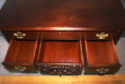 Craftique solid mahogany Chippendale low boy