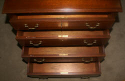 Biggs Furniture solid mahogany petite bachelor chest 