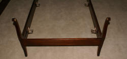 Pair of Regency design mahogany antique twin beds