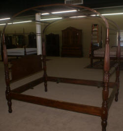 Early 1800s solid mahogany full size canopy or rice bed 