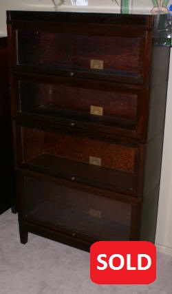 Globe Wernicke mahogany lawyer stack bookcase