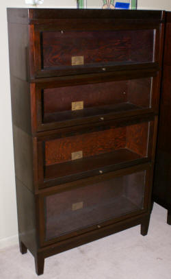 globe wernicke antique mahogany lawyer stack bookcase