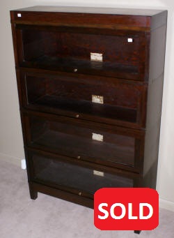 globe wernicke antique mahogany lawyer stack bookcase