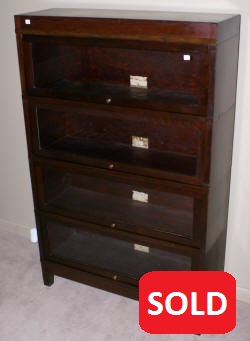 globe wernicke antique mahogany lawyer stack bookcase