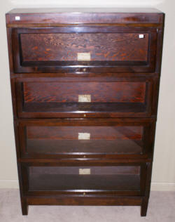 globe wernicke antique mahogany lawyer stack bookcase