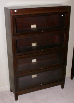 globe wernicke antique mahogany lawyer stack bookcase