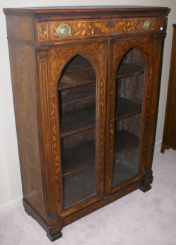 Dutch antique early 1800s period two door bookcase