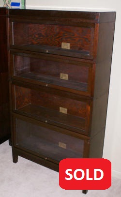 globe wernicke antique mahogany lawyer stack bookcase