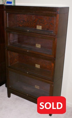 globe wernicke antique mahogany lawyer stack bookcase