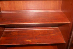 Flame mahogany breakfront secretary desk 