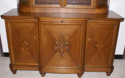 Solid oak German antique carved buffet