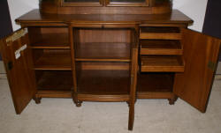 Solid oak German antique carved buffet