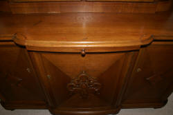 Solid oak German antique carved buffet