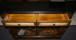 Pulaski Furniture Company granite top / wrought iron credenza