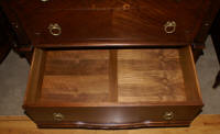 Walnut antique flower inlaid chest of drawers circa 1930s 