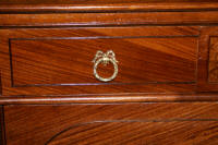 Walnut antique flower inlaid chest of drawers circa 1930s 