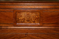 Walnut antique flower inlaid chest of drawers circa 1930s 