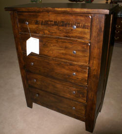 Broyhill dark oak high chest