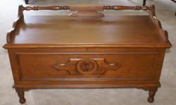 walnut 1930s antique cedar chest 