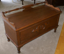 walnut 1930s antique cedar chest 