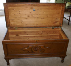 walnut 1930s antique cedar chest 