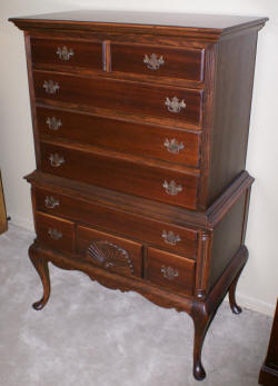 Mahogany Queen Anne highboy