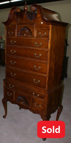 century furniture company mahogany queen anne highboy