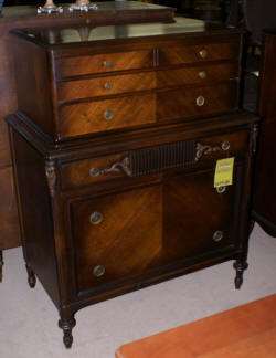 walnut antique chest of drawers