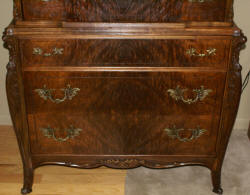 Walnut French carved antique chest