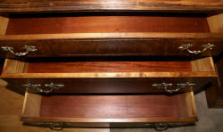 Walnut French carved antique chest