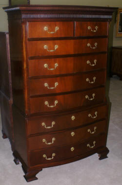 Baker Furniture mahogany tall chest of drawers