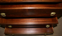 Berkey and Gay walnut inlaid antique chest