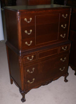 Chippendale ball and claw foot mahogany chest