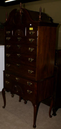 council craftsman solid mahogany highboy