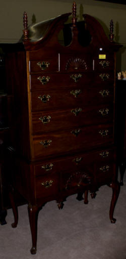 council craftsman solid mahogany highboy