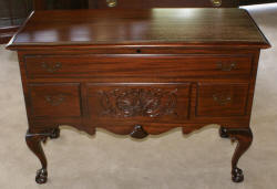 Lane Chippendale mahogany ball and claw cedar chest