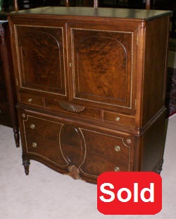 walnut antique gentlmens chest 