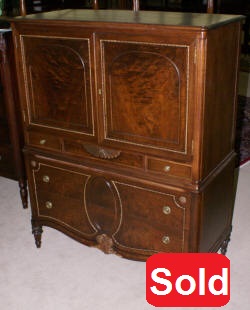 walnut antique gentlmens chest 