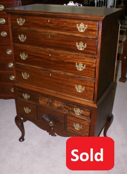 Queen Anne mahogany highboy 