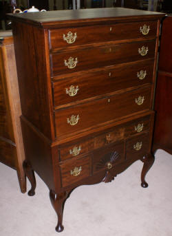 Queen Anne mahogany highboy 