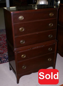 mahogany high chest