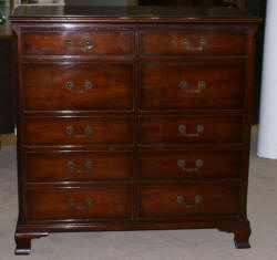 Kindel oxford mahogany double wide chest of drawers