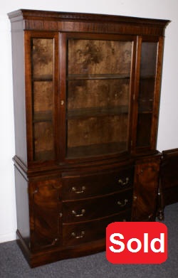 bow front mahogany china cabinet